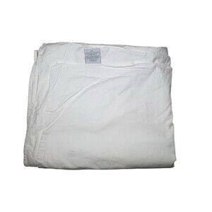 Restoration Hardware White 100% Cotton King Flat Sheet Made In USA